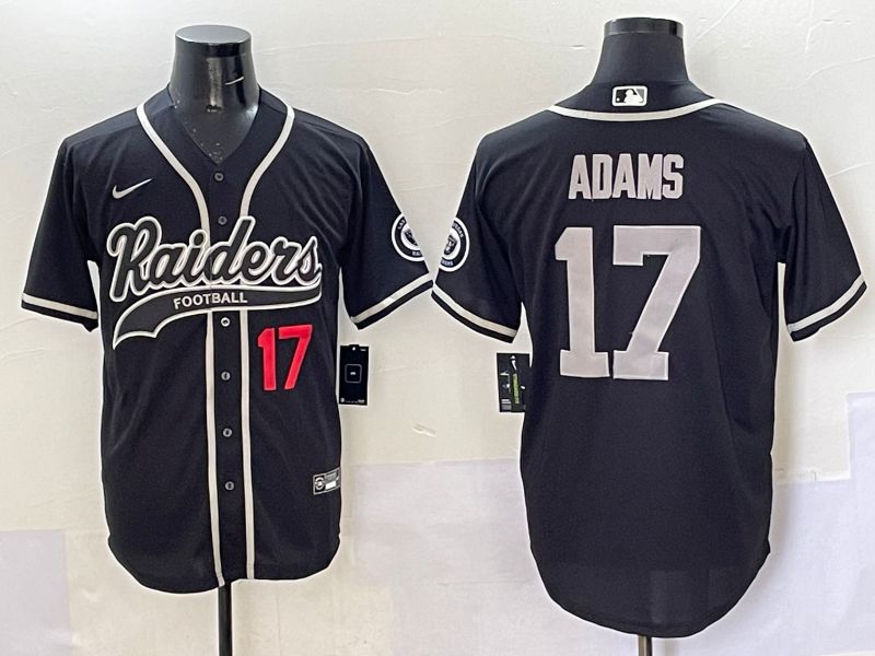 Men 2025 Oakland Raiders #17 Adams Black Joint Name Nike Limited NFL Jersey style 5->oakland raiders->NFL Jersey